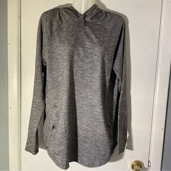 PACSUN MARBLED BLACK SCALLOP FIT HOODIE MEDIUM - Picture 1 of 7